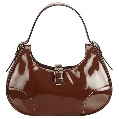 2000s brown prada leather hobo|prada bag 2010.